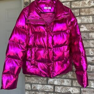 Buddy Love.. The Addison Jacket Metallic Puffer Electric. Size L.
